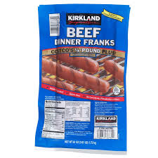 KS Beef Dinner Franks,, 14 Links, 3.81 lbs.