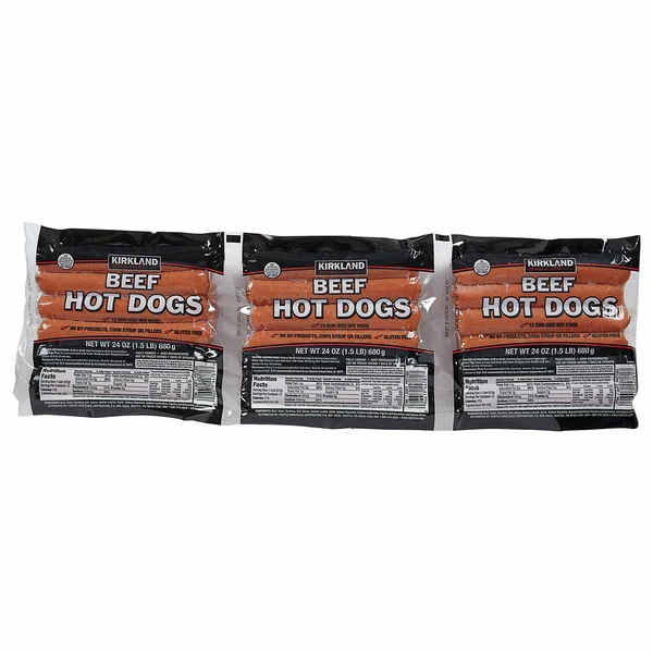 KS Beef Hot Dogs, 12 Links, 1.5 lbs, 3-count