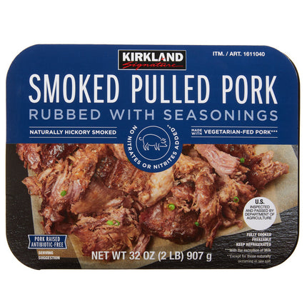 KS Smoked Pulled Pork, Rubbed with Seasonings, 2 lbs
