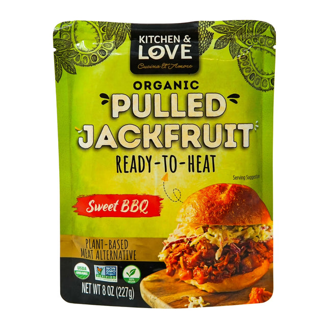 Kitchen & Love'S Organic Pulled Jackfruit - Sweet BBQ - 8 Oz