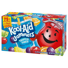 Kool-Aid Jammers Tropical Punch Flavored Drink, 10 ct Box, 6 fl oz Pouches