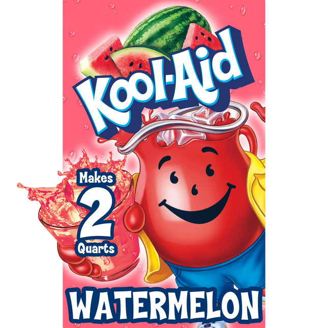 Kool-Aid Unsweetened Watermelon Powdered Soft Drink Mix, 0.15 Oz Packet, Powders