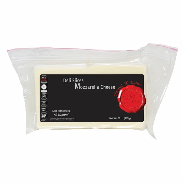Kosher Deli Sliced Mozzarella Cheese, 32 oz