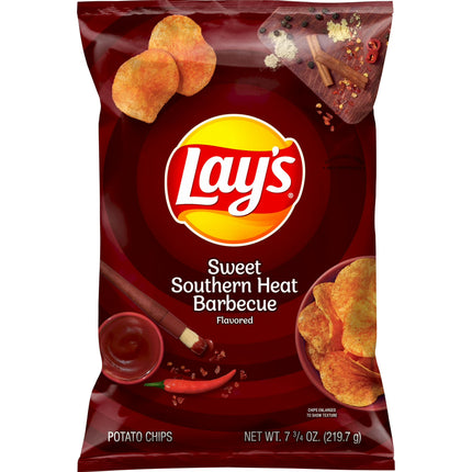 Lay's Sweet Southern Heat Barbecue Flavored Potato Chips, 7.75 Oz
