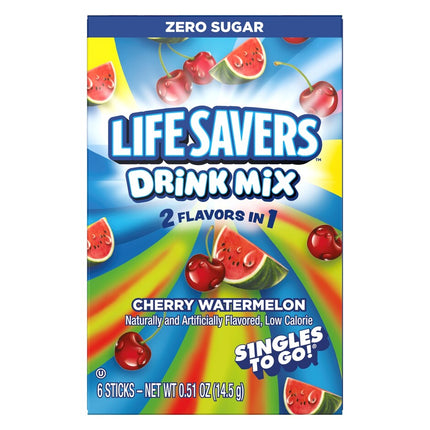 Life Savers Cherry Watermelon-flavored Drink Sticks, 6-pc