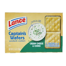 Lance Captain's Wafers Cream Cheese and Chives Crackers 5.5 oz