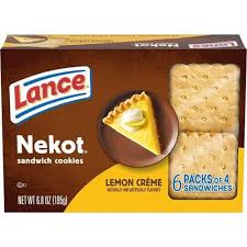 Lance Nekot Lemon Crème Sandwich Cookies, 6.8 oz.