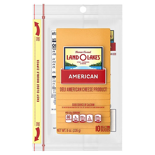 Land O Lakes Sliced Yellow Deli American Cheese  8 oz