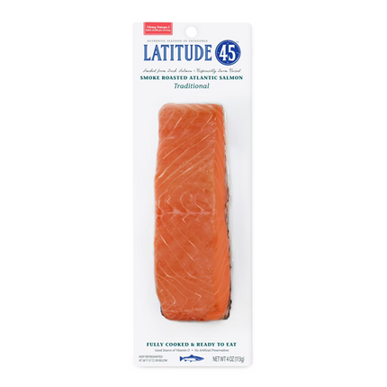 Latitude 45 Roasted Smoked Atlantic Salmon, 4oz