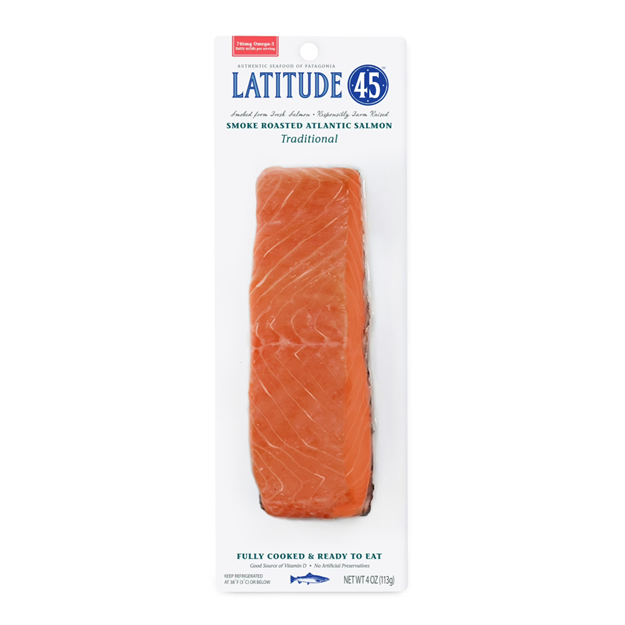 Latitude 45 Roasted Smoked Atlantic Salmon, 4oz