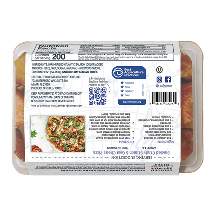 Latitude 45 Smoked  Salmon Bites, Ready to Eat Pack, 6oz