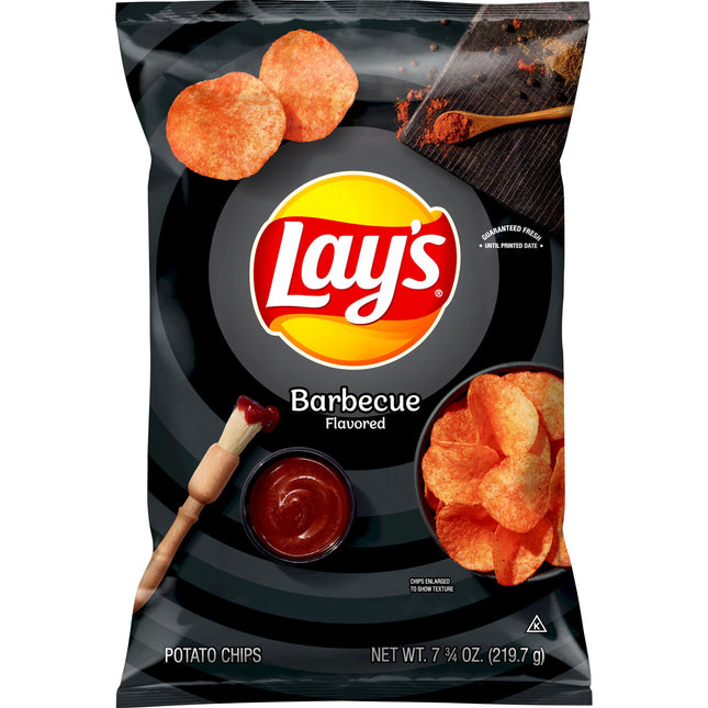 Lay'S Barbecue Flavored Potato Chips 7.75 Ounce Bag