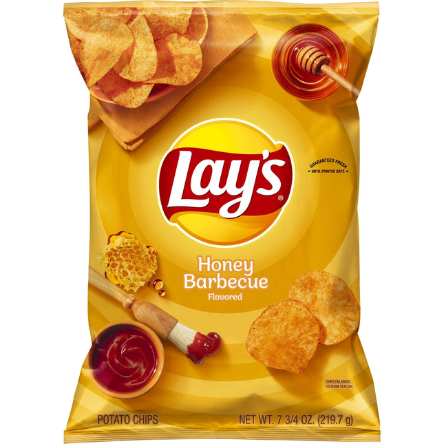 Lay'S Honey BBQ Flavored Potato Chips, 7.5 Oz Bag