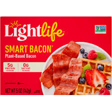 Lightlife Smart Bacon Plant-Based Vegan Bacon Strips 5 OZ