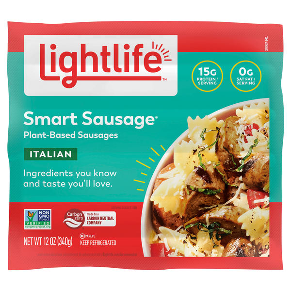 Lightlife Smart Sausages Veggie Protein Sausages, Italian Style 12 OZ