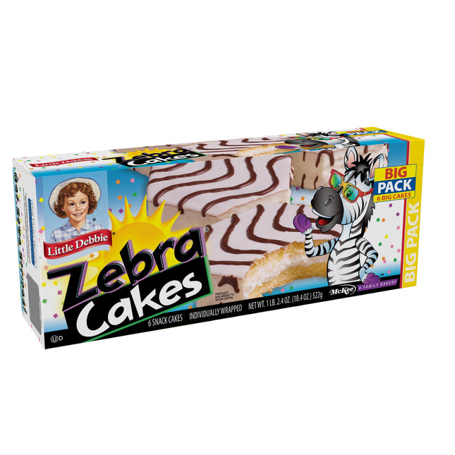 Little Debbie Big Pack Zebra Cakes, 18.4 Oz (6 Count)