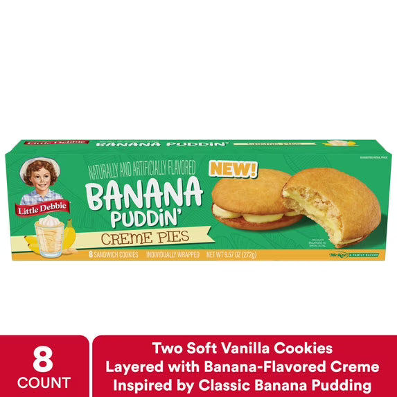 Little Debbie Banana Puddin' Creme Pies 9.57 OZ