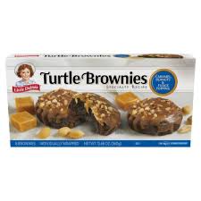 Little Debbie Caramel, Peanuts & Fudge Topping Turtle Brownies, 8 count, 12.68 oz