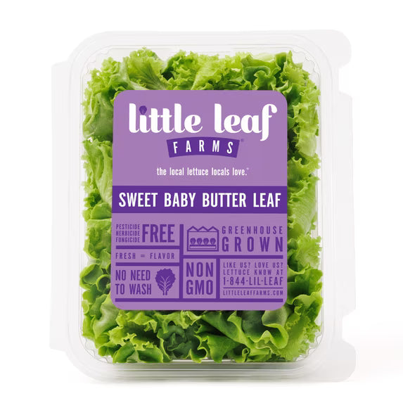Little Leaf Farms Sweet Baby Butter Leaf Lettuce, 4 oz Clam Shell, Fresh