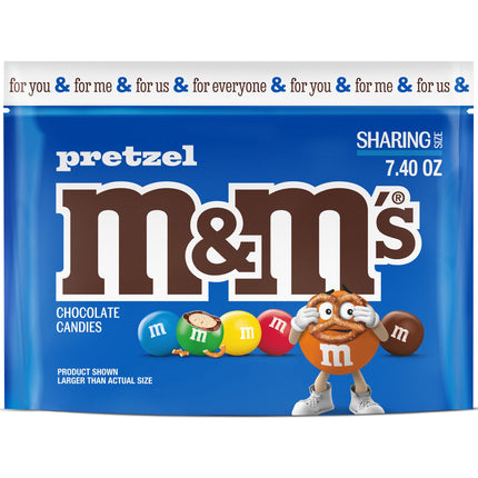 M&M'S Pretzel Milk Chocolate Candy, Family Size - 14.4 Oz Bag