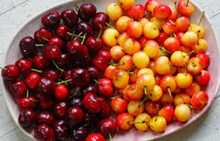 MIXTURE OF RAINIER AND RED CHERRIES  2 LBS