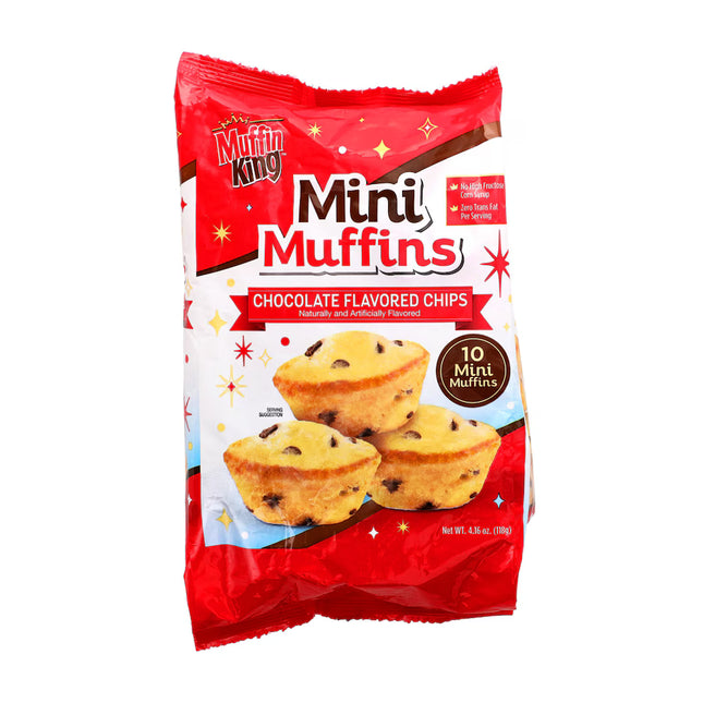 Muffin King Chocolate Chip Flavored Mini Muffins, 10-pc