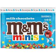 M&M'S Minis Milk Chocolate Summer Candy, Sharing Size - 9.4 Oz Resealable Bag