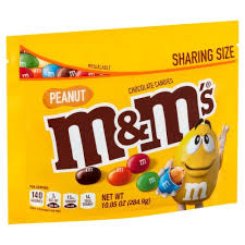M&M'S Peanut Milk Chocolate Candy Sharing Size - 10.05 Oz Bag