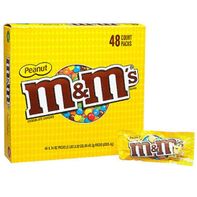 M&M's Chocolate Candy, Peanut, Full Size, 1.74 oz, 48-count