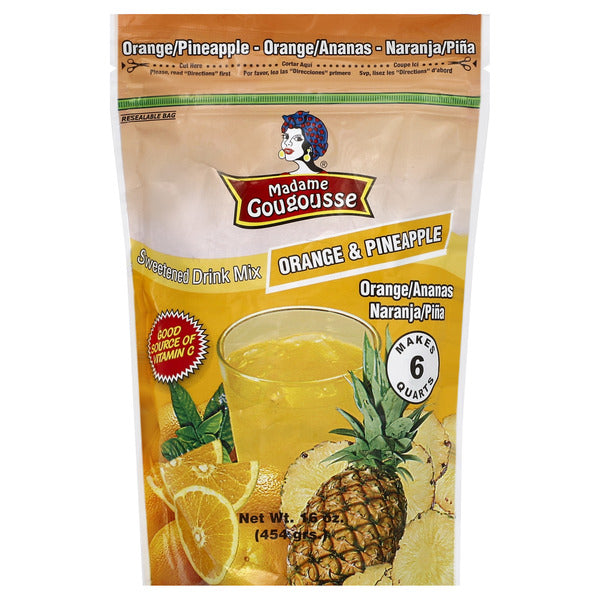 Madame Gougousse  Orange & Pineapple Drink Mix, 16 oz