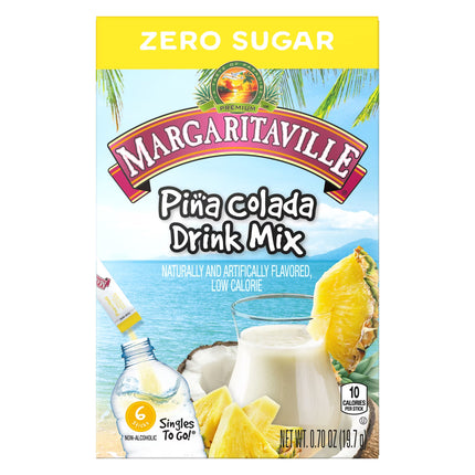 Margaritavilla Pina Colada Zero Sugar Drink Mix, 6-pc