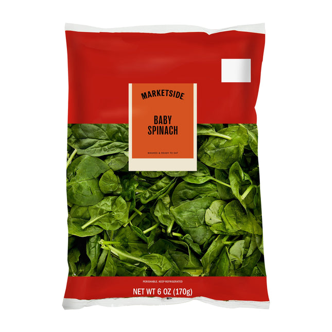 Marketside Fresh Baby Spinach, 6 Oz, Bag