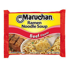 Maruchan Ramen Noodle Beef Flavor Soup, 3 oz Shelf Stable Package, 12 Count