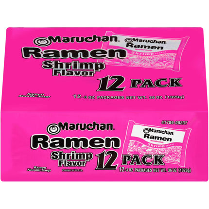 Maruchan Ramen Noodle Shrimp Flavor Soup, 3 oz, 12 Count