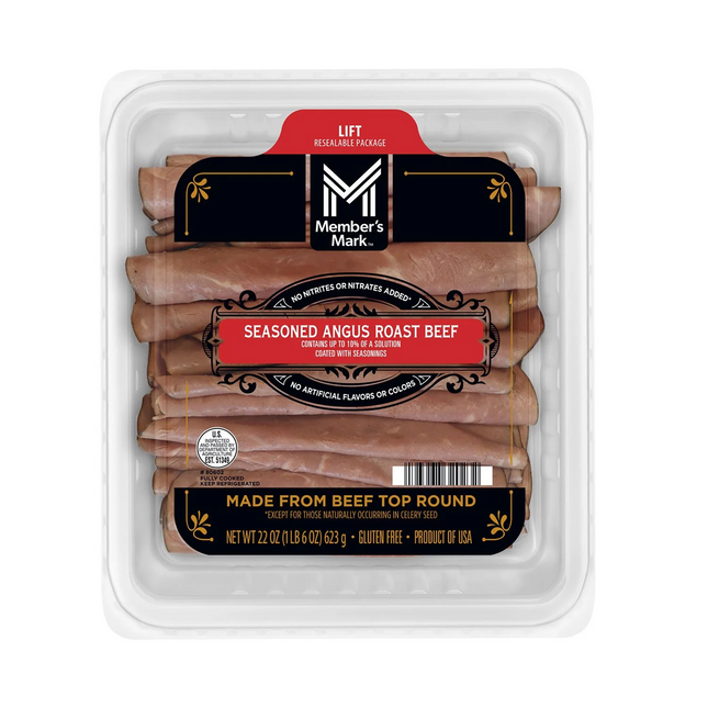 Member's Angus   Seasoned Roast Beef, Sliced, 1 lb. 6 oz.