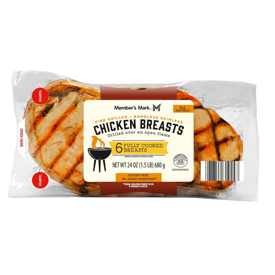 Member's Tru Fire Grilled Chicken Breasts,6 ct.
