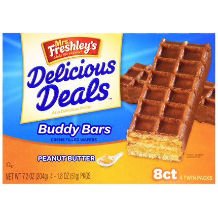 Mrs. Freshley's Buddy Bars Peanut Butter Wafers, 7.2 OZ