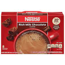 Nestle Hot Cocoa Rich Milk Chocolate  Mix Powder, 6.829 oz, 8 CT