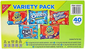 Nabisco Cookies & Crackers, Variety Pack, 1 oz, 40-count