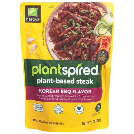 Nasoya Plantspired Plant-Based Vegan Korean BBQ Flavor Steak Strips 7 OZ