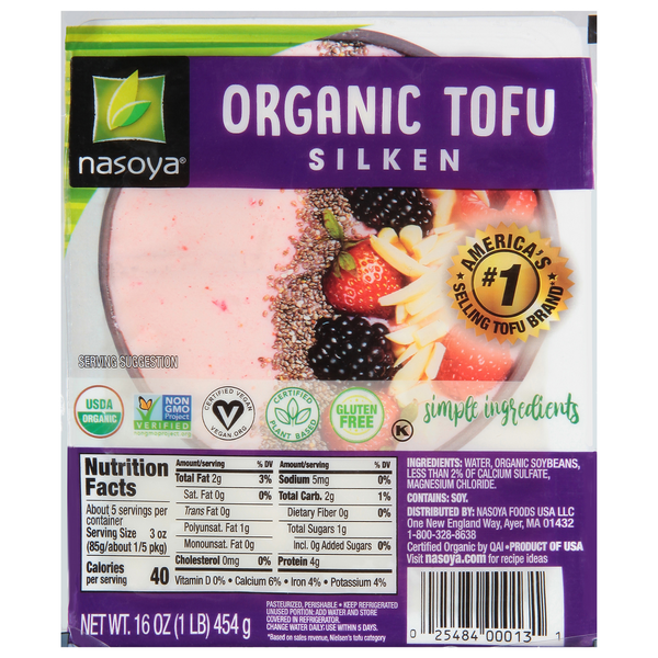 Nasoya Tofu, Organic, Silken 116 oz