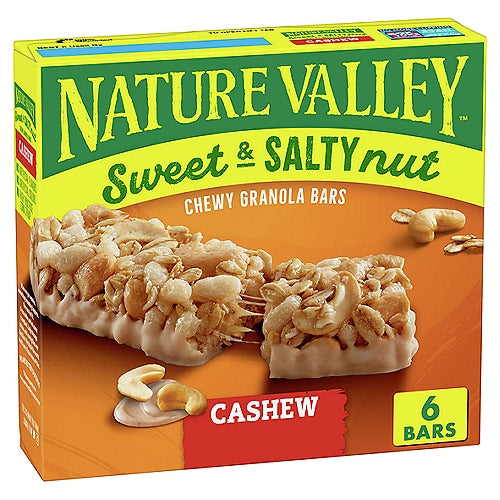 Nature Valley Sweet & Salty Nut Cashew Chewy Granola Bars, 1.2 oz, 6 count