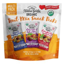 Nature's Garden Organic Trail Mix Snack Packs, Variety Pack, 24-count