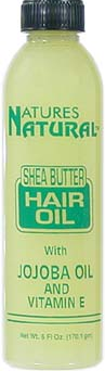 Natures Natural SHEA BUTTER HAIR OIL with JOJOBA OIL and VITAMIN E 6 Fl. oz.