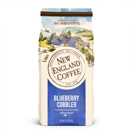 New England Coffee Blueberry Cobbler, Medium Roast, Ground Coffee, 11 Oz.