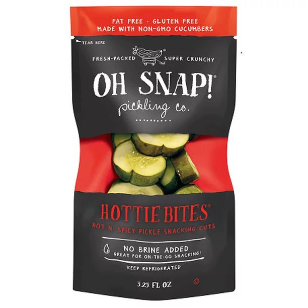 OH SNAP! Hottie Bites, Spicy Pickle Cuts, 3.25 fl oz, 1 pouch