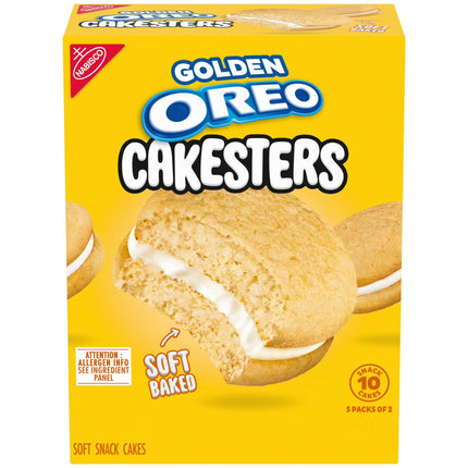 OREO Golden Cakesters Soft Snack Cakes, 5 - 2.02 Oz