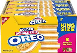 OREO Golden Sandwich Cookies, King Size - 4.15oz/8ct