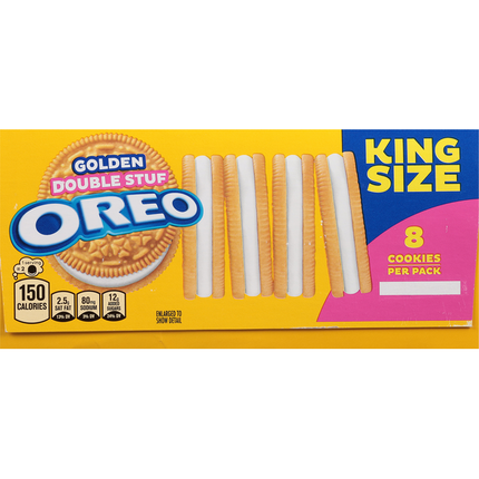 OREO Golden Sandwich Cookies, King Size - 4.15oz/8ct