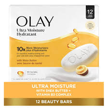 Olay Ultra Moisture Bar Soap, Shea Butter, 3.17 Oz, 12 Count